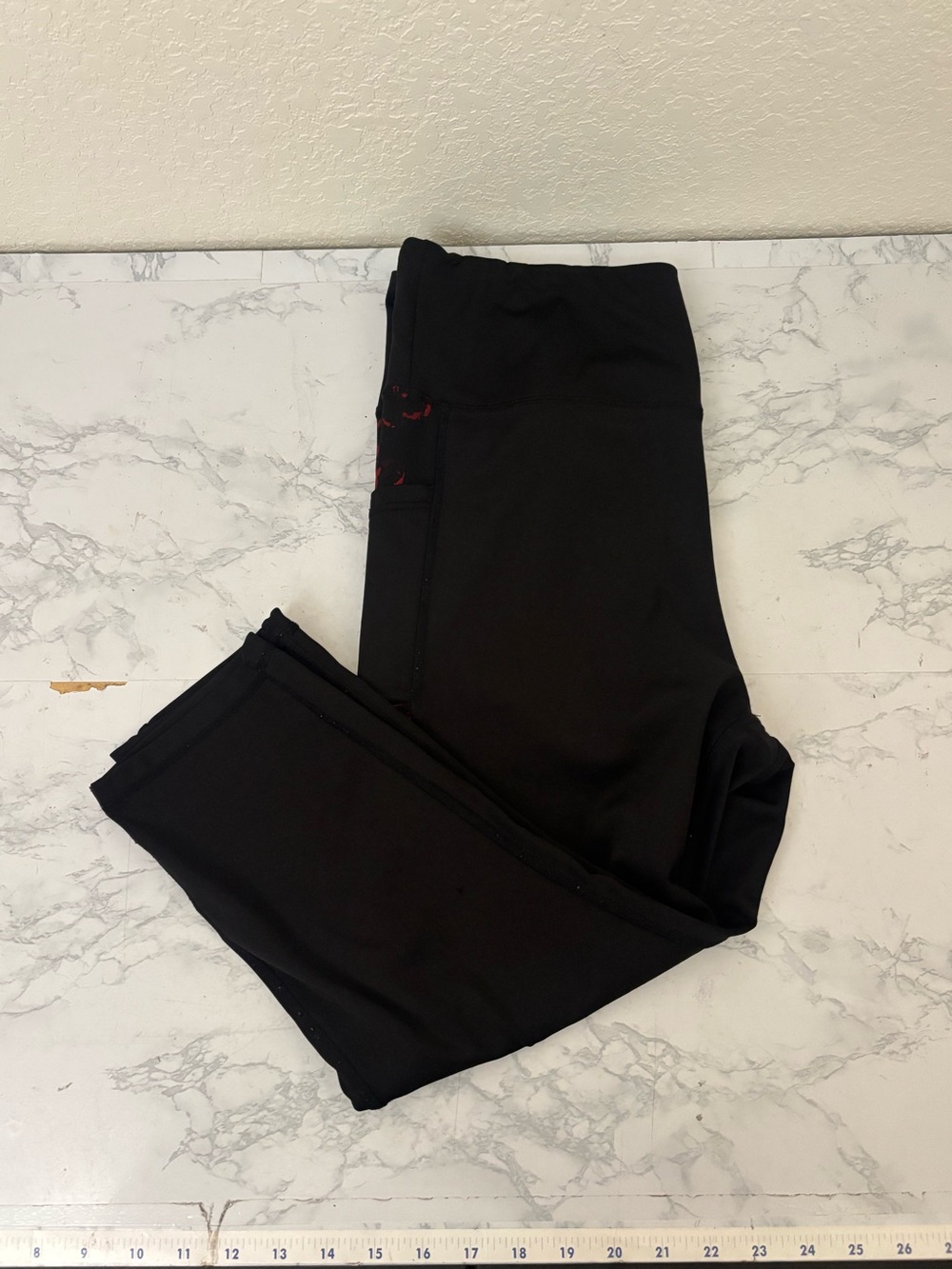 S2 Sportswear Leggings Women's Size XL Black High Rise Cropped Stretch Pants